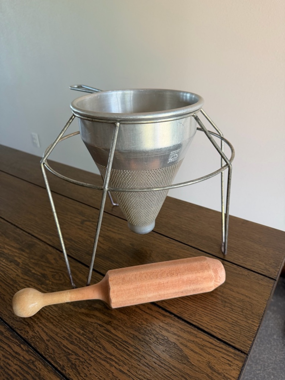 Vintage Kitchen Craft Aluminum Strainer Sieve Canning Food Prep